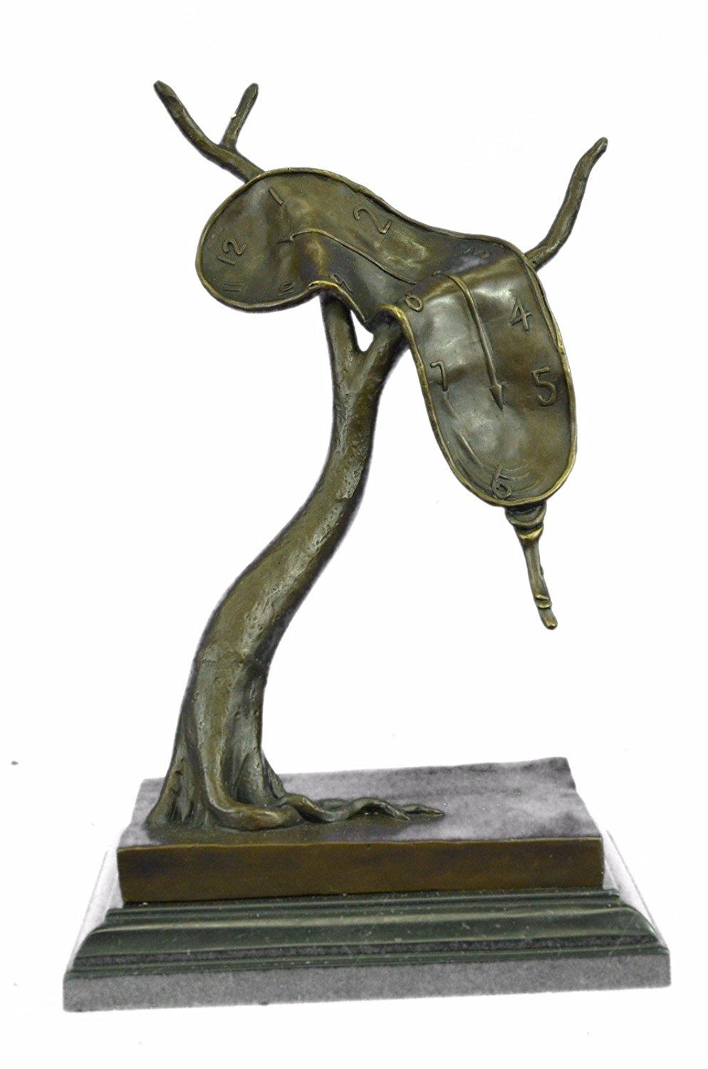 Modern Art Melting Clock Bronze Sculpture