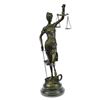 Image 1 : Blind Justice Bronze sculpture on Marble Base Statue