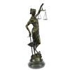 Image 9 : Blind Justice Bronze sculpture on Marble Base Statue
