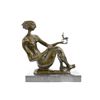Image 1 : Female Bronze Statue on Marble Base Sculpture
