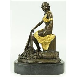 Fantastic Bronze Sculpture Classical Statue on Marble Base