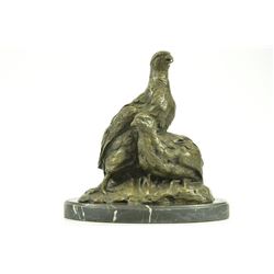 Two Baby Eagles Bronze Sculpture