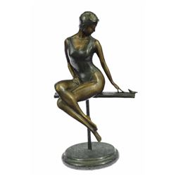 Joyful Pixie Dancer on Beam Bronze Figure