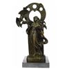 Image 1 : Mythical of A Dragon And Woman Bronze Sculpture