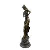 Image 8 : Flower Girl Bronze Sculpture on Marble Base Statue