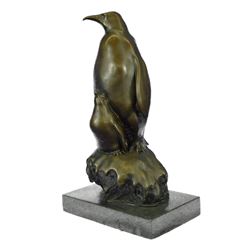 Emperor Penguin Family Bronze Sculpture