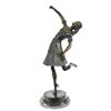 Image 1 : Egyptian Lady Dancer Bronze Statue on Marble Base Sculpture