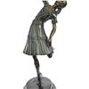 Image 3 : Egyptian Lady Dancer Bronze Statue on Marble Base Sculpture