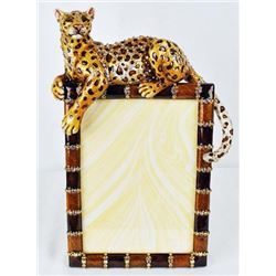 Jay Strongwater Jeweled Leopard Picture Frame