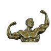Image 2 : Nude Male Fitness Model Muscular Man Flexing Bronze Sculpture