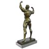 Image 8 : Nude Male Fitness Model Muscular Man Flexing Bronze Sculpture