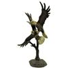 Image 1 : Unbelievable Large Dueling Eagles Captivating Bronze Sculpture