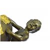 Image 2 : Handcrafted Marble Base Nude Boy Bronze Sculpture Vase