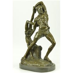 Greek God Wrestling Bronze Sculpture