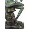 Image 3 : Frog Fishing Bronze Sculpture