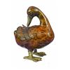 Image 1 : Standing Duck Brass Cold Painted Bird Sculpture
