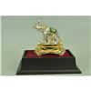 Image 3 : Gold Plexiglases Indian Elephants Sculpture