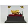 Image 1 : Gold Plexiglases Pig Sign of Luck Money Sculpture