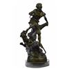 Image 1 : Man Defends himself against Lion Bronze Sculpture