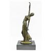 Image 1 : Belly Dancer Bronze Sculpture on Marble Base Statue