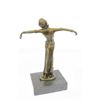 Image 8 : Dancer Bronze Sculpture on Marble Base Figure