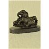 Image 1 : Elephant with Two Baby Calf Bronze Sculpture
