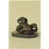 Image 8 : Elephant with Two Baby Calf Bronze Sculpture