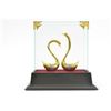 Image 2 : Gold Plexiglases Two Swan Bird Sculpture