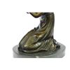 Image 3 : Mother Virgin Mary Praying Bronze Sculpture on Marble Base Statue