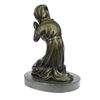 Image 8 : Mother Virgin Mary Praying Bronze Sculpture on Marble Base Statue