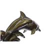 Image 2 : Five Dolphins Riding a Wave Bronze Sculpture