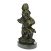 Image 8 : Sitting Young Lady on Mushroom Bronze Sculpture