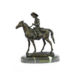 Rogers Bronze Statue on Marble Base Sculpture