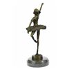Image 6 : Ballerina Dancer Bronze Figurine on Marble Base Statue