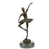Image 7 : Ballerina Dancer Bronze Figurine on Marble Base Statue