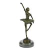 Image 9 : Ballerina Dancer Bronze Figurine on Marble Base Statue