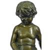 Image 3 : The little boy Holding Apple Bronze Sculpture