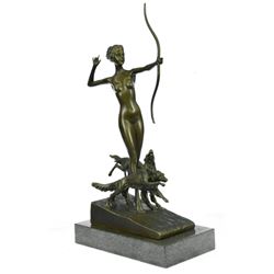 Nude Diana the Hunter Bronze Sculpture