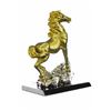 Image 10 : Gold Plexiglases Racing Horse Equestrian Statue