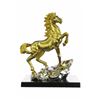 Image 1 : Gold Plexiglases Racing Horse Equestrian Statue