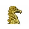 Image 2 : Gold Plexiglases Racing Horse Equestrian Statue