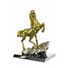 Image 6 : Gold Plexiglases Racing Horse Equestrian Statue