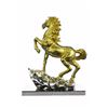 Image 8 : Gold Plexiglases Racing Horse Equestrian Statue