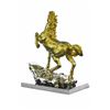 Image 9 : Gold Plexiglases Racing Horse Equestrian Statue