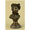 Image 4 : Nude Female Bust Bronze Sculpture on Marble Base Statue