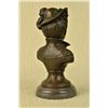 Image 5 : Nude Female Bust Bronze Sculpture on Marble Base Statue