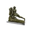 Image 8 : Male Pushing Stone Bronze Sculpture