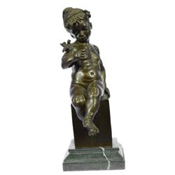 Sweet Nude Baby Bronze Sculpture