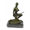 Image 1 : Amazon Nude Woman With Sword Bronze Statue