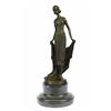 Image 1 : Young Flapper Bronze Sculpture on Marble Base Statue